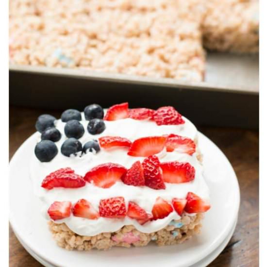 Red White & Blue Lemon Rice Krispie - Recipe photo by sweetbasil