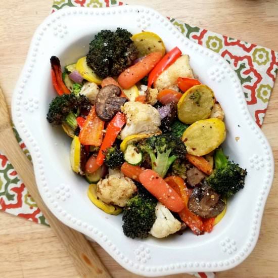 Easy Air Fryer Roasted Vegetables - Recipe photo by bklynactivemama