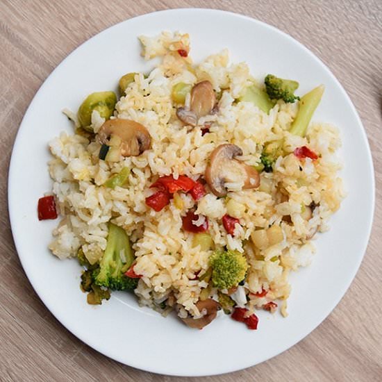 Vegetable Fried Rice With Mushrooms - Recipe photo by ADkitchen