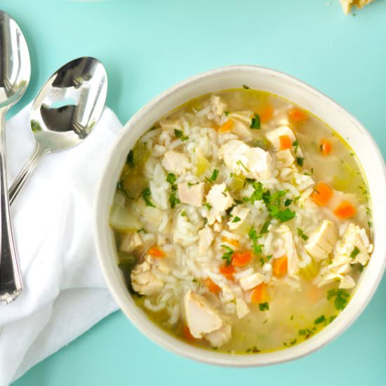 Instant Pot Chicken and Rice Soup - Recipe photo by sweetrusticbakes