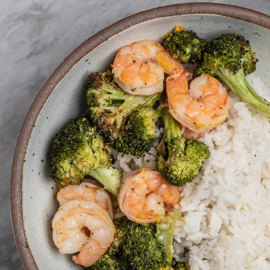 Roasted Shrimp and Broccoli - Recipe photo by sidewalkshoes