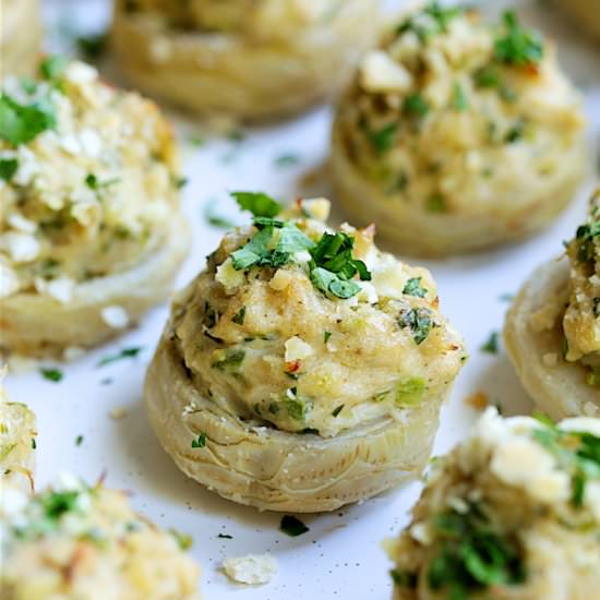 Deviled Crab Artichoke Bottoms - Recipe photo by fromachefskitchen