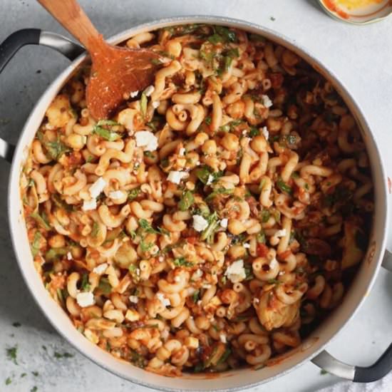 Mediterranean Vegetable Pasta - Recipe photo by Hummusapien