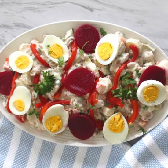 Albanian New Year's Eve Salad - Recipe photo by MediterraneanLatinLoveAffair