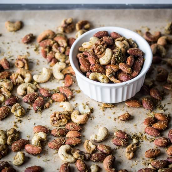 Air Fryer Savory Herb Roasted Nuts - Recipe photo by smallfarmbiglife