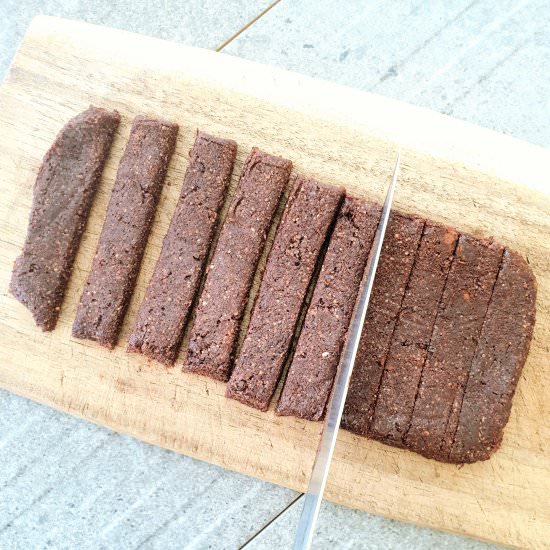 Cocoa Orange Date Bars (Nakd copy) - Recipe photo by FeastGloriousFeast