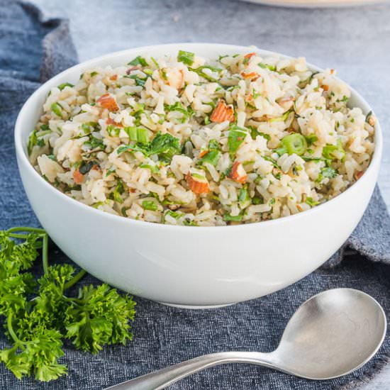 Nutty Herb Rice–Instant Pot - Recipe photo by cleanfooddirtygirl