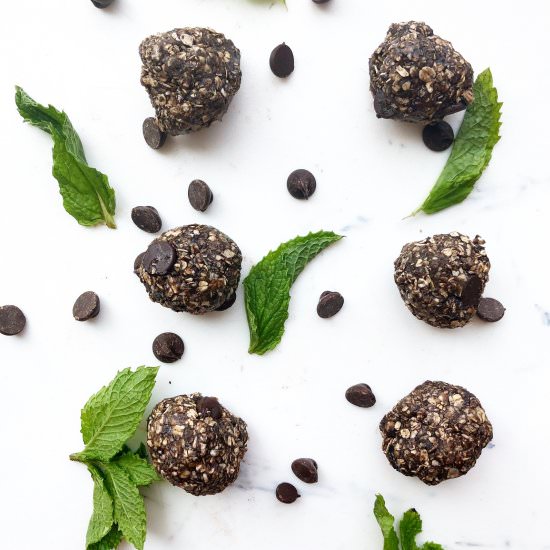 Mint Chocolate Chip Protein Balls - Recipe photo by MoreMomma