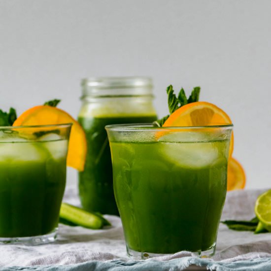 Sangria Verde: Green Juice Cocktail - Recipe photo by gatheredatmytable