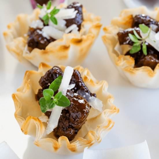 Lamb Bites with Fig Balsamic Glaze - Recipe photo by HostessAtHeart