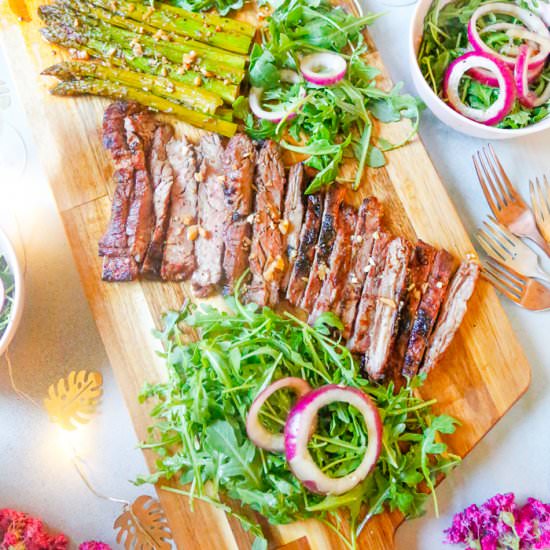 Grilled Asian Skirt Steak/Veggies - Recipe photo by Fitty Foodlicious