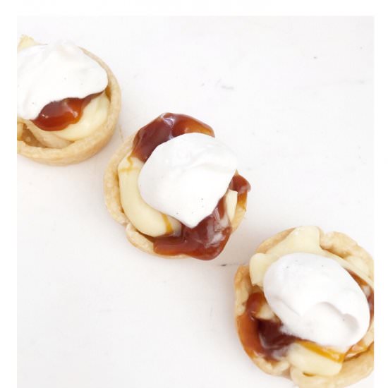 Mini Caramel Banana Cream Pies - Recipe photo by MoreMomma