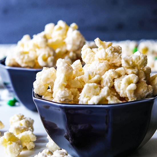 White Chocolate Puffcorn - Recipe photo by Candy Jar Chronicles