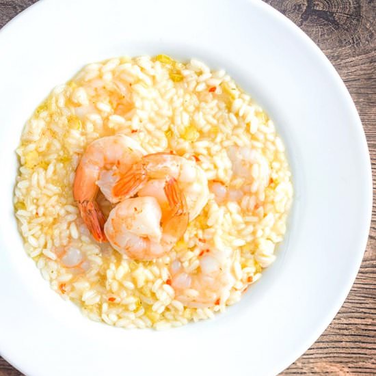 Lemon, Chilli & Prawn Risotto - Recipe photo by Brian Jones