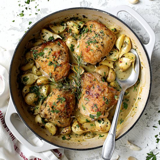 Chicken with 40 Cloves of Garlic - Recipe photo by fromachefskitchen