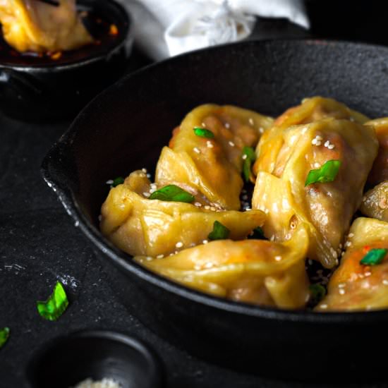 Tofu & Kimchi Dumplings - Recipe photo by Liv Vegan Strong