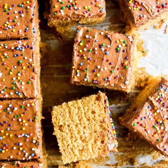 Peanut Butter Cake - Recipe photo by The Desserted Girl