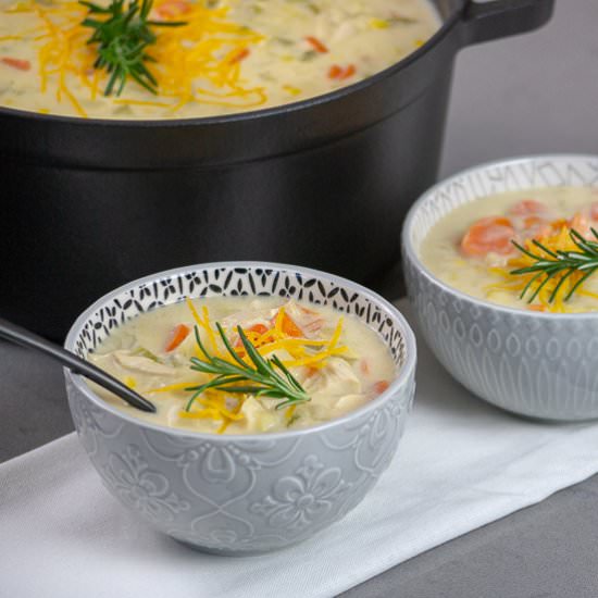 Cheesy Chicken Vegetable Soup - Recipe photo by House of Elyn Ryn