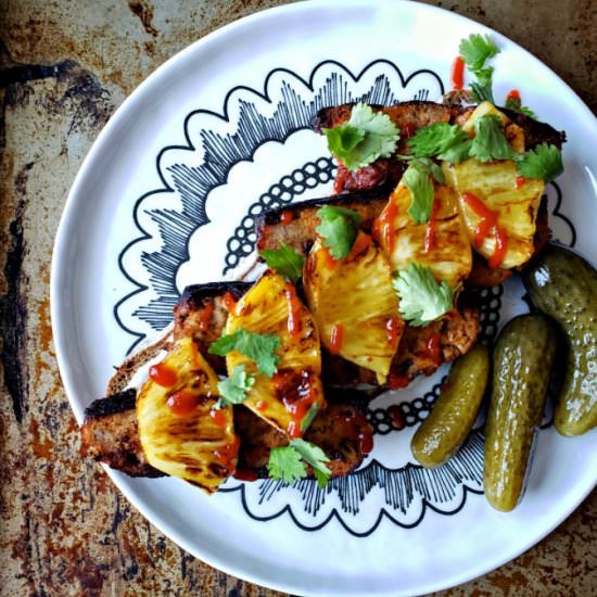 Open Face Turkey Meatloaf Sandwich - Recipe photo by mangotomato