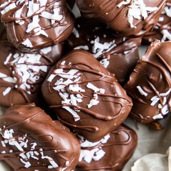 Vegan Chocolate Coconut Bars - Recipe photo by pageandplate
