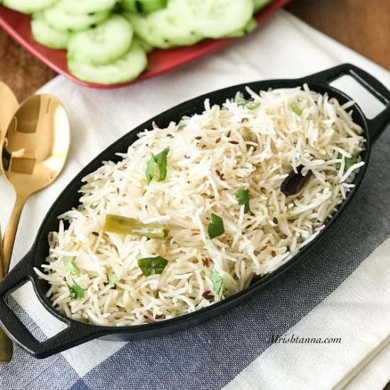 Instant Pot Jeera Rice - Recipe photo by Simple Sumptuous Cooking