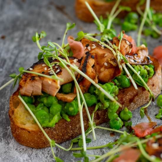 Teriyaki Salmon Toast - Recipe photo by AnotherFoodBlogger