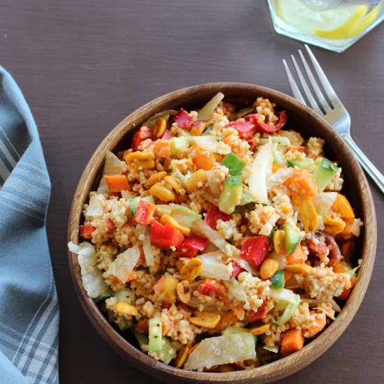 Millet Salad with vegetables - Recipe photo by Madhus Everyday Indian