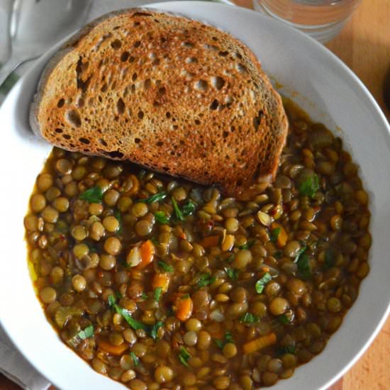 Puy Lentil Soup - Recipe photo by JackSlobodian