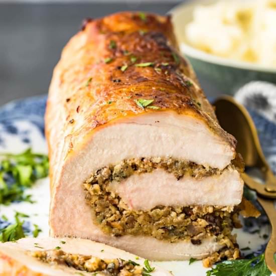 Stuffing Stuffed Pork Roast! - Recipe photo by the cookie rookie