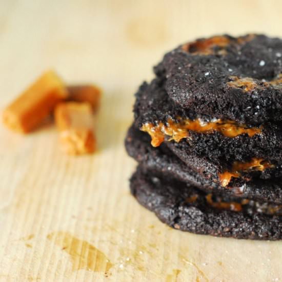 SALTED CARAMEL MOCHA COOKIES - Recipe photo by aducksoven