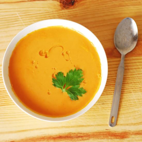 SPICY SWEET POTATO SOUP - Recipe photo by aducksoven