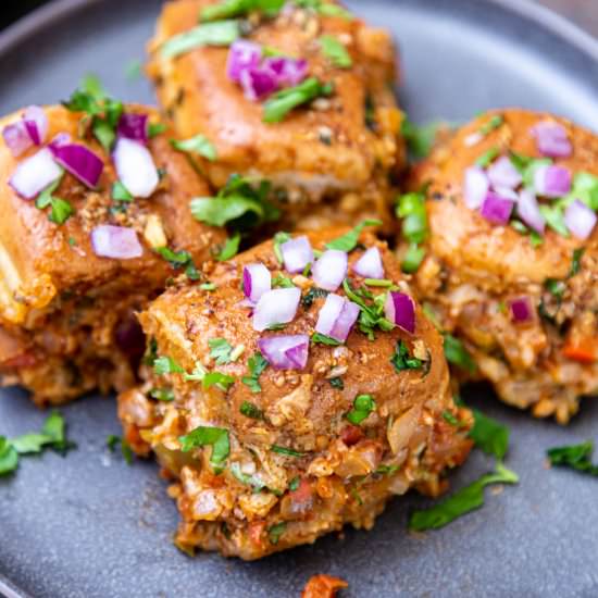 Cheesy Garlic Masala Pav Sliders - Recipe photo by ShwetaintheKitchen