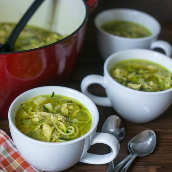 Low Carb Chicken Noodle Soup - Recipe photo by littlebitrecipes
