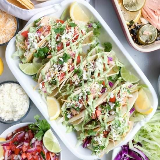 Salmon Tacos - Recipe photo by LifesLittleSweets