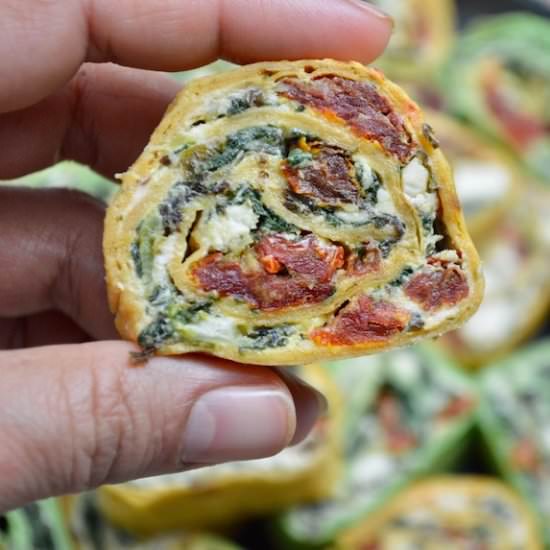 MEDITERRANEAN PINWHEELS - Recipe photo by myvegetarianroots