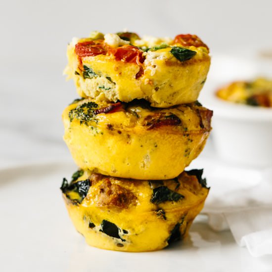 Egg Muffins (3 Ways) - Recipe photo by Downshiftology