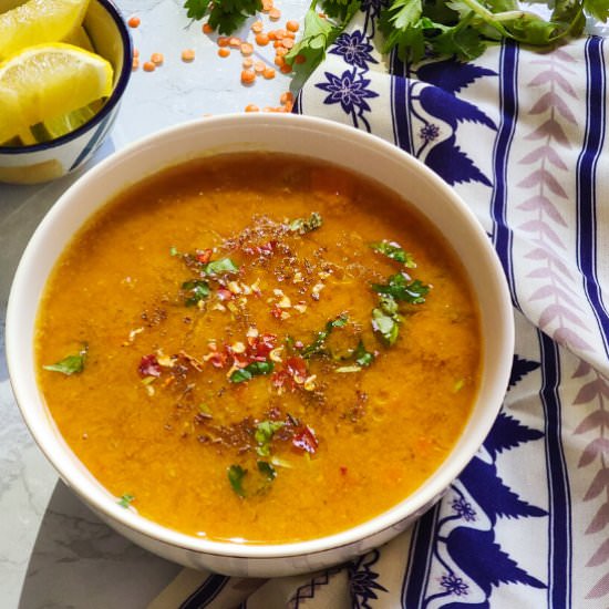 Red lentil soup - Recipe photo by greenbowl2soul
