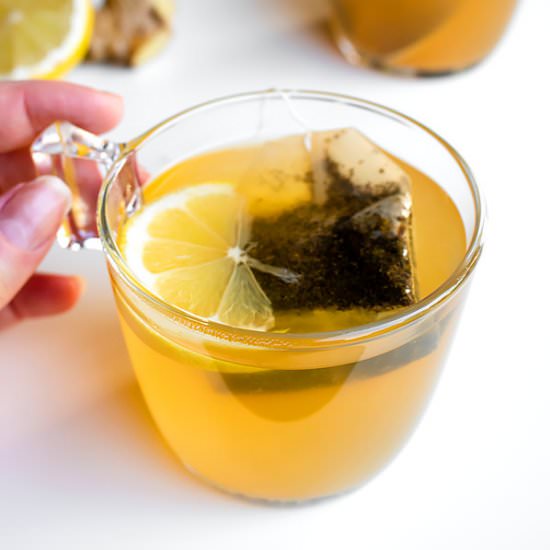 Ginger Lemon Honey Tea - Recipe photo by MasalaHerb