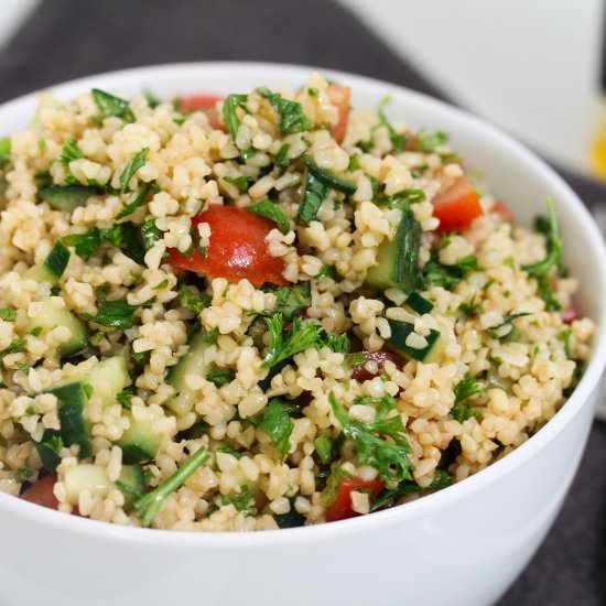 Bulgur Wheat, Cucumber, Tomato and - Recipe photo by Simshomekitchen