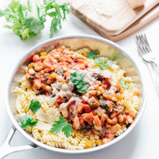 Winter Minestrone White Bean Pasta - Recipe photo by JenElizabethsJournals