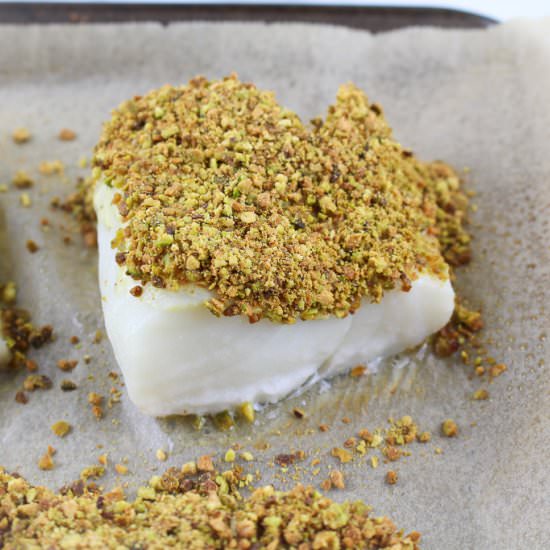 Pistachio Crusted Baked Cod - Recipe photo by ChefJulie_RD