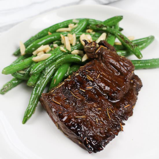 Balsamic Marinated Skirt Steak - Recipe photo by ChefJulie_RD