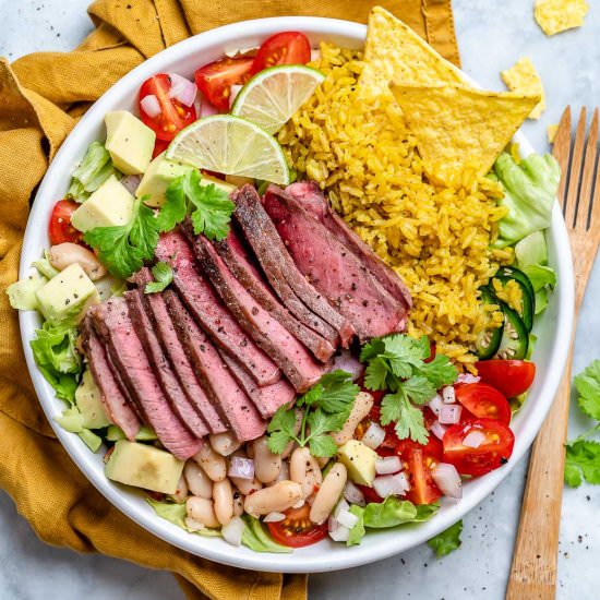 CARNE ASADA STEAK BOWLS - Recipe photo by healthyfitnessmeals