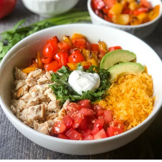 Healthy Keto Chicken Burrito Bowl - Recipe photo by MyLifeCookbook