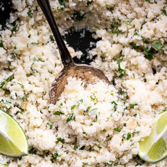 Cilantro Lime Cauliflower Rice - Recipe photo by foodfaithfitness