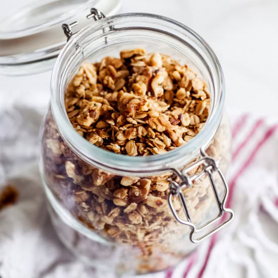 Healthy Maple Walnut Granola - Recipe photo by Someday Brunch