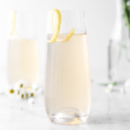 sparkling elderflower gin cocktail - Recipe photo by withspice
