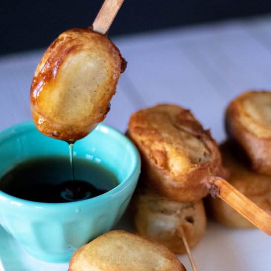Vegan Sausage Pancake Dippers - Recipe photo by 86Eats