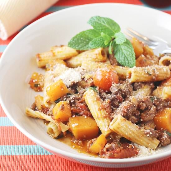 Lamb ragu with butternut squash - Recipe photo by Food Gal