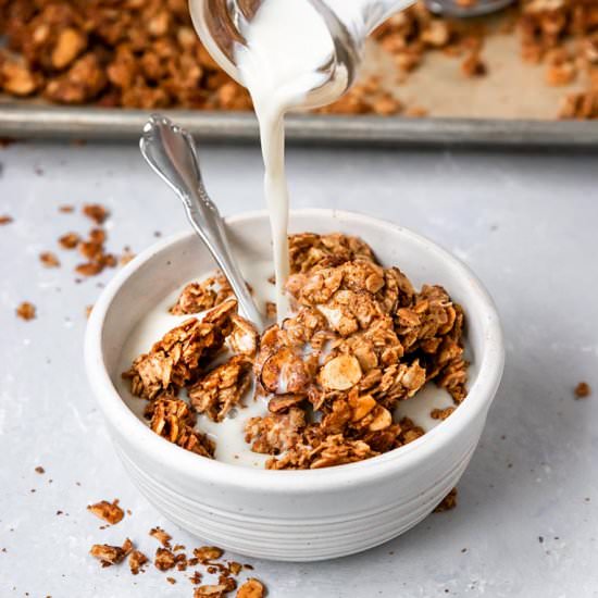 Vegn GF Maple Almond Butter Granola - Recipe photo by ShortGirlTallOrder